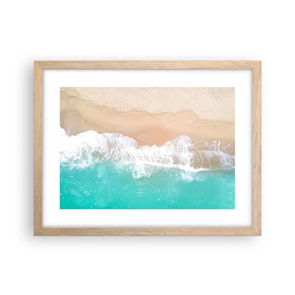 Poster in einem Rahmen aus heller Eiche - Eine streichelnde Berührung - 40x30 cm