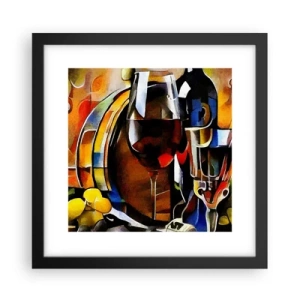 Poster in einem schwarzem Rahmen - Und die Welt nimmt Farben an - 30x30 cm