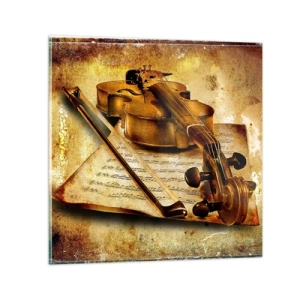 Glasbild - Bild auf glas - Ein Virtuose dringend benötigt - 30x30 cm