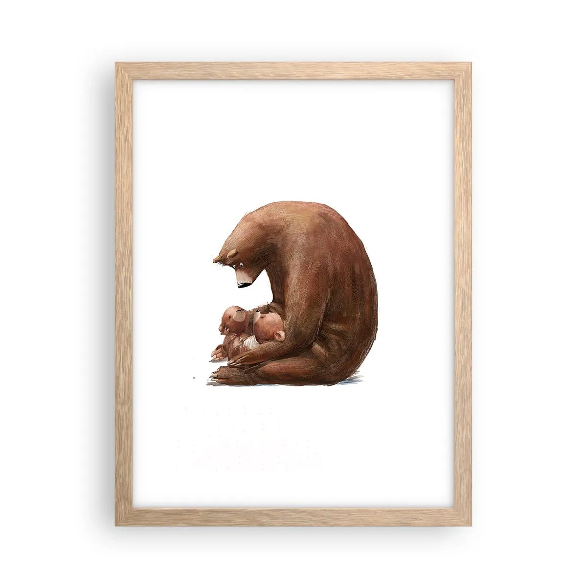 Poster in einem Rahmen aus heller Eiche - Süße Träume, Kinder - 30x40 cm