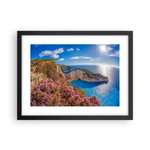 Poster in einem schwarzem Rahmen - Mein toller Griechenlandurlaub - 40x30 cm