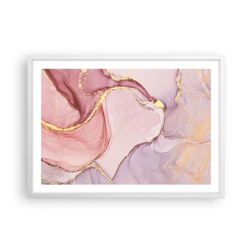 Poster in einem weißen Rahmen - Eine Liebkosung der Farben - 70x50 cm