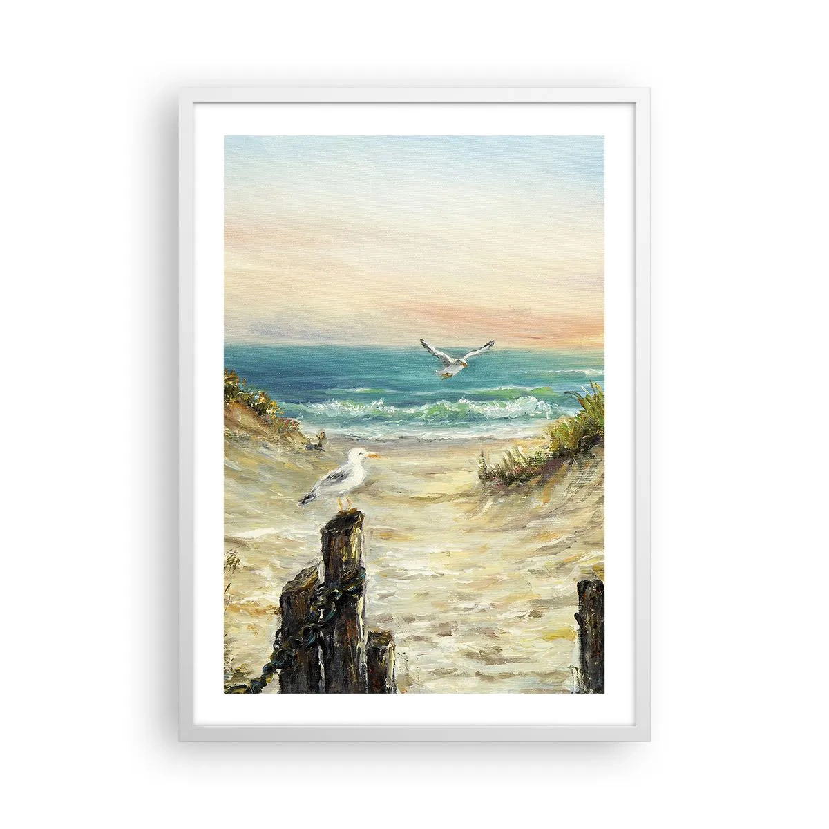 Poster in einem weißen Rahmen - Windlose Abgeschiedenheit - 50x70 cm