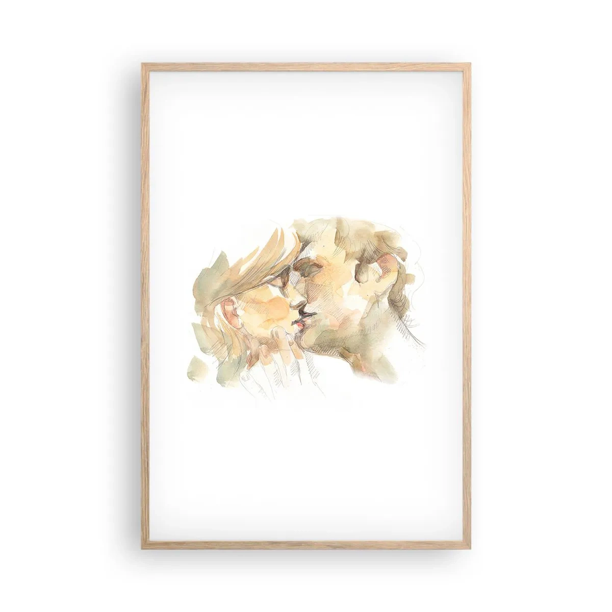 Poster in einem Rahmen aus heller Eiche - Hälfte gefunden? - 61x91 cm