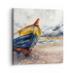 Bild auf Leinwand - Leinwandbild - Erholung am Ufer - 30x30 cm