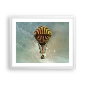 Poster in einem weißen Rahmen - Pionierflüge - 50x40 cm