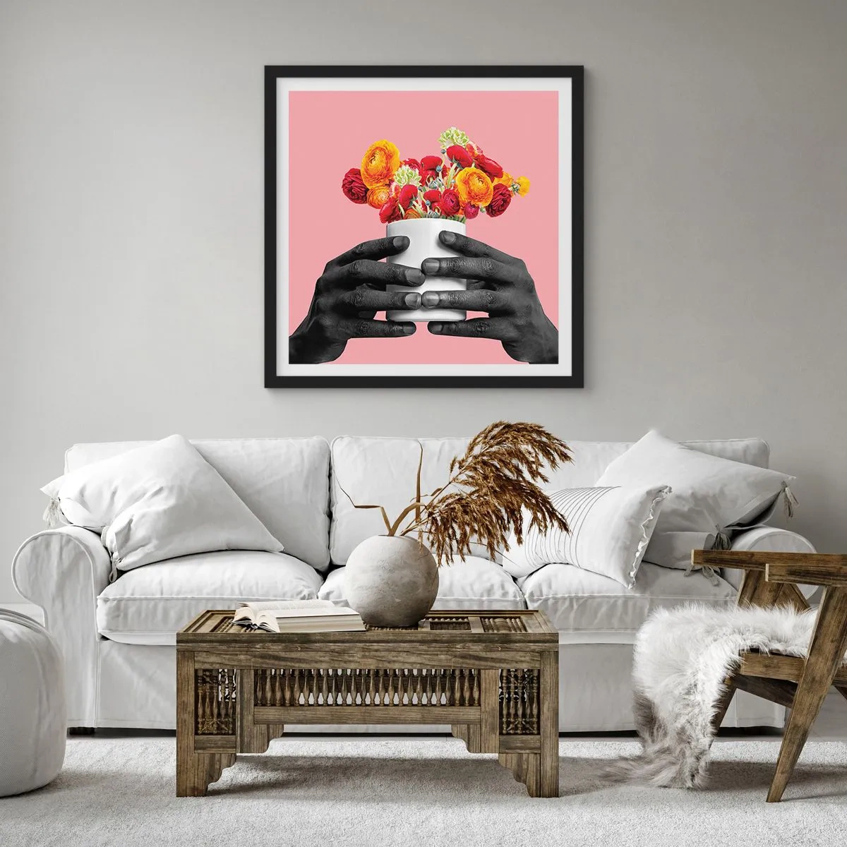Poster in einem schwarzem Rahmen - Die Apotheose des Lebens - 60x60 cm