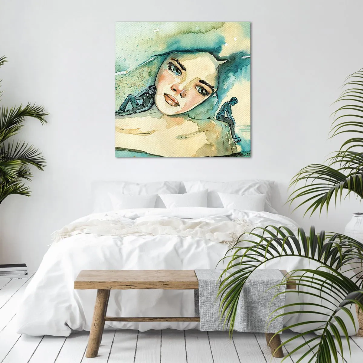 Bild auf Leinwand - Leinwandbild - Bin ich blau? - 30x30 cm