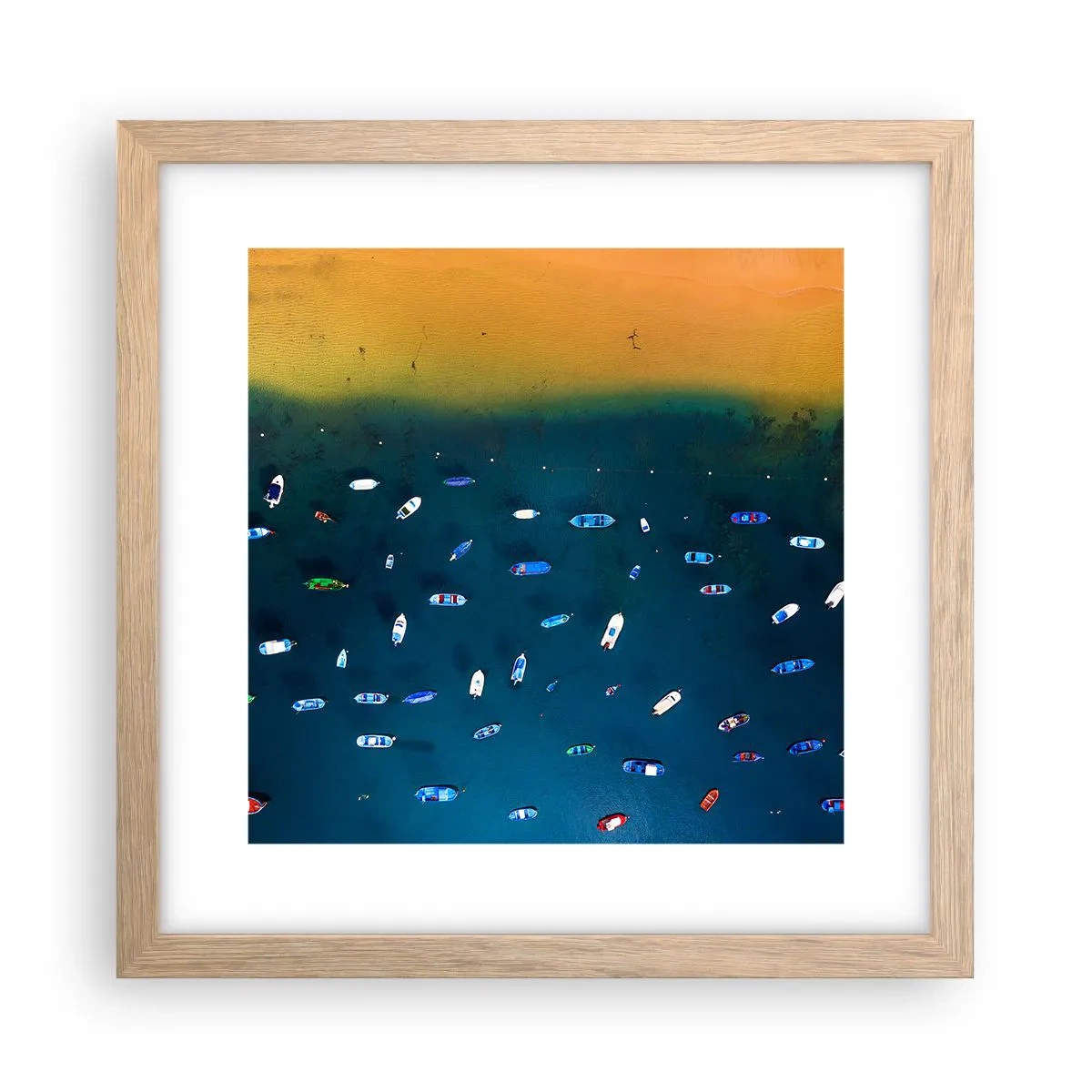 Poster in einem Rahmen aus heller Eiche - Feiertagsspiel - 30x30 cm