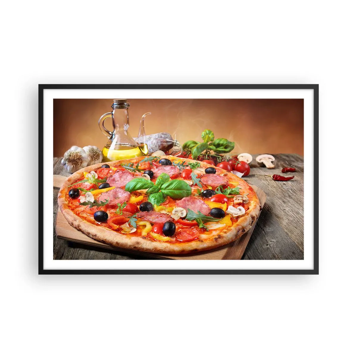 Poster in einem schwarzem Rahmen - Mit echtem italienischem Flair - 91x61 cm
