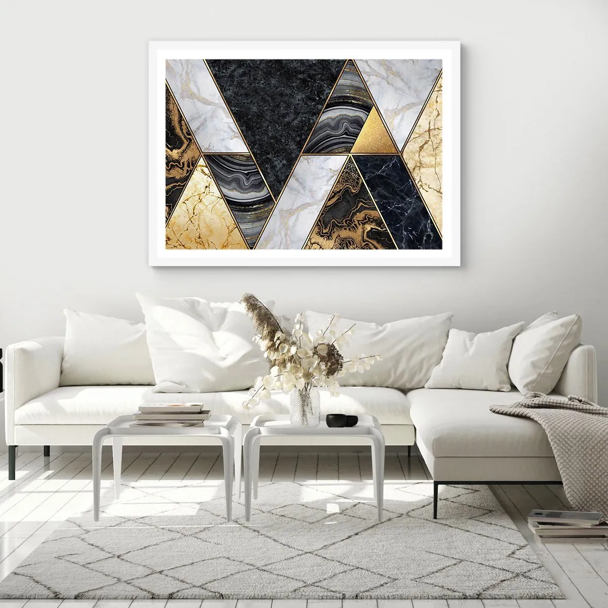 Poster in einem weißen Rahmen - Stein um Stein - 50x40 cm