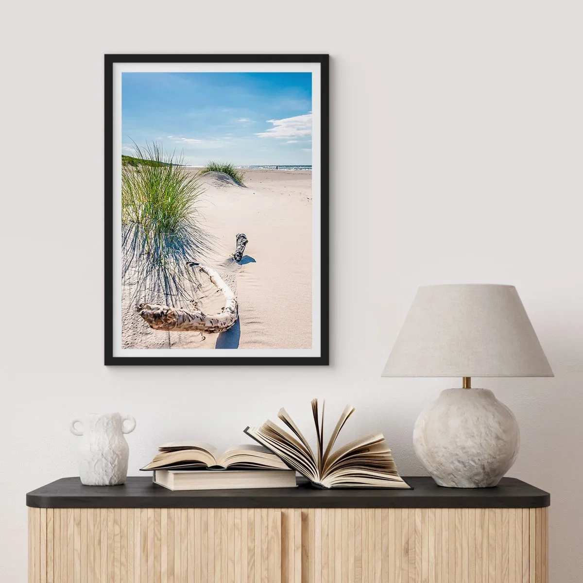Poster in einem schwarzem Rahmen - Der schönste Strand? Ostsee-Strand - 61x91 cm
