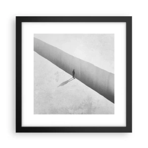 Poster in einem schwarzem Rahmen - Klares Ziel - 30x30 cm