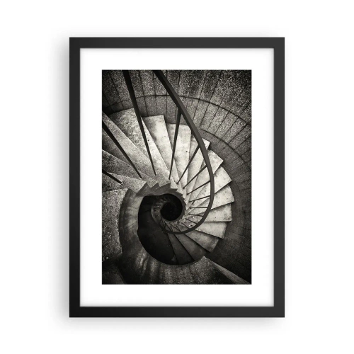 Poster in einem schwarzem Rahmen - Treppe hoch, Treppe runter - 30x40 cm