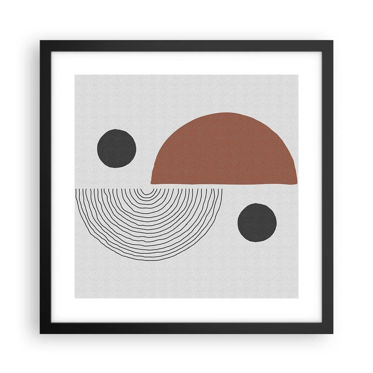 Poster in einem schwarzem Rahmen - Perfektion des Rades - 40x40 cm