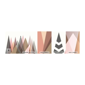 Fototapetenmuster Standard Eco - Pyramidale Aussicht - Abstraktion, Stück, Dreiecke - 100x30 cm