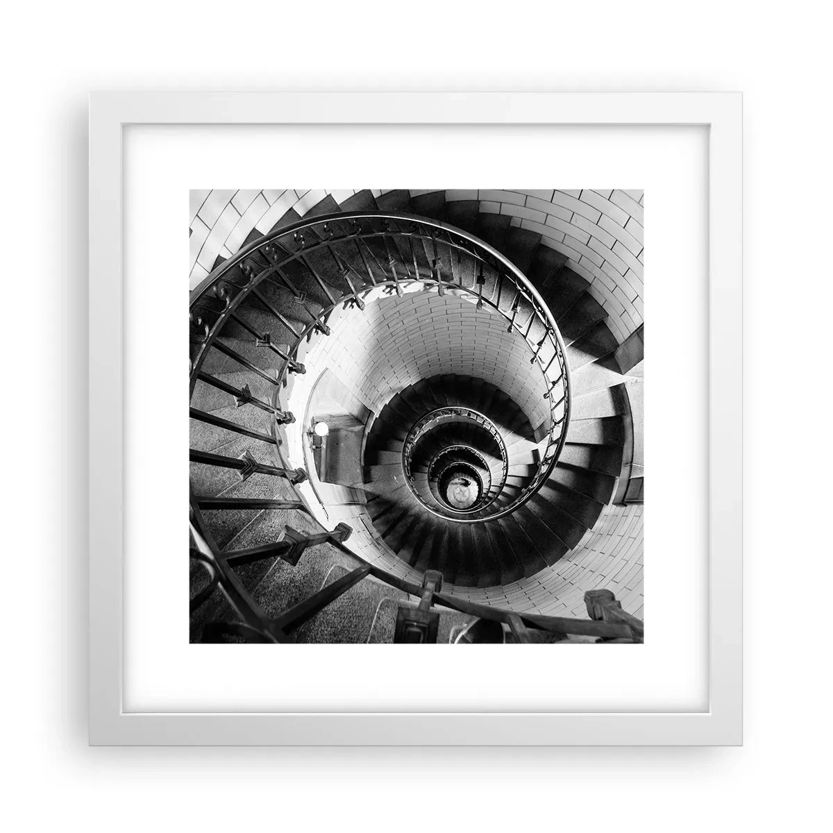 Poster in einem weißen Rahmen - Höher und höher - 30x30 cm