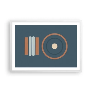 Poster in einem weißen Rahmen - Das Wesen der Dinge - 70x50 cm