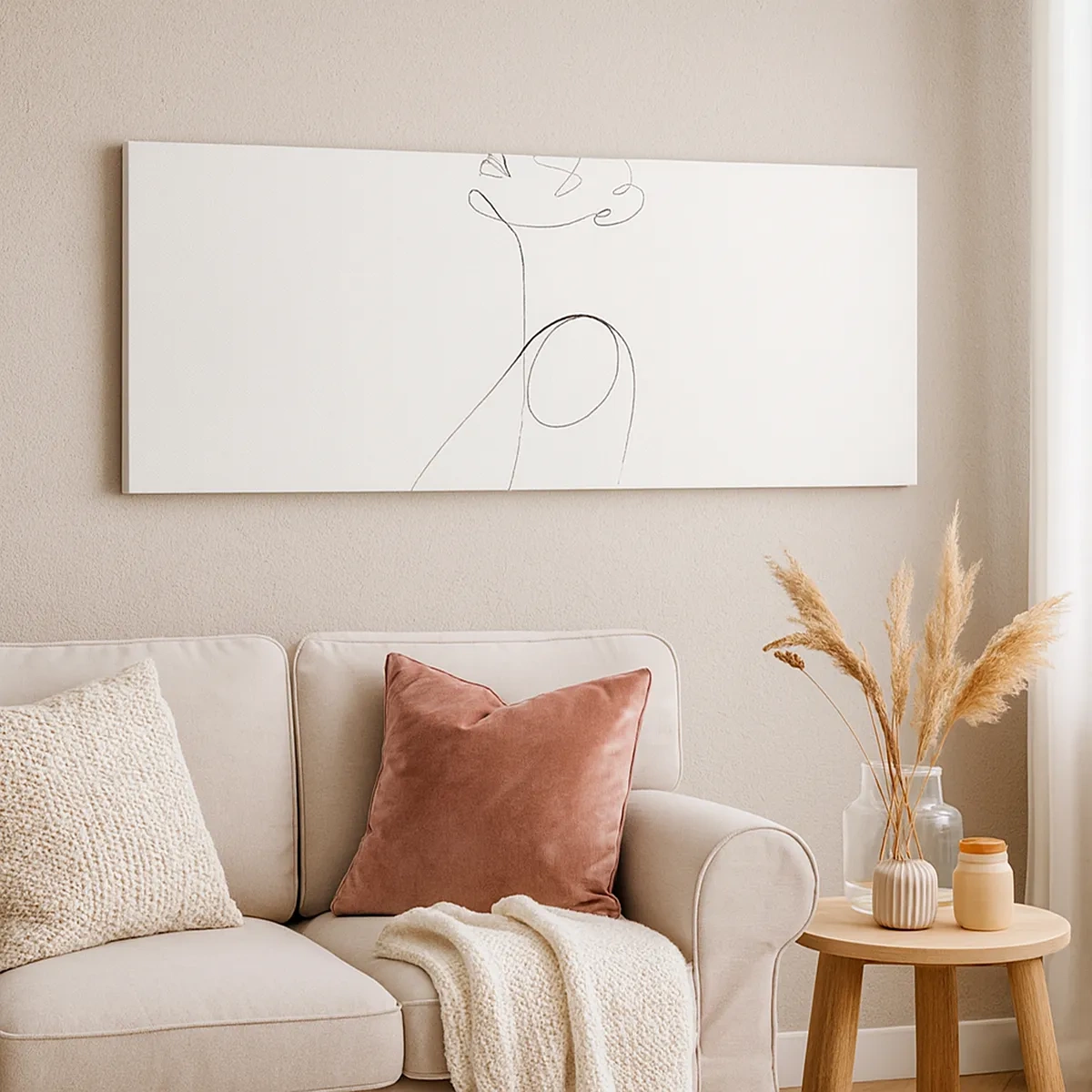 Bild auf Leinwand - Leinwandbild - Versunken in Träumen - 30x30 cm