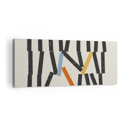 Bild auf Leinwand - Leinwandbild - Domino – Komposition - 100x40 cm
