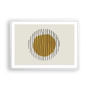 Poster in einem weißen Rahmen - Abstraktion, die vor Hitze zittert - 70x50 cm
