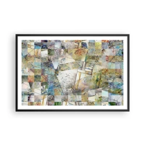 Poster in einem schwarzem Rahmen - Geometrische Mischung - 91x61 cm