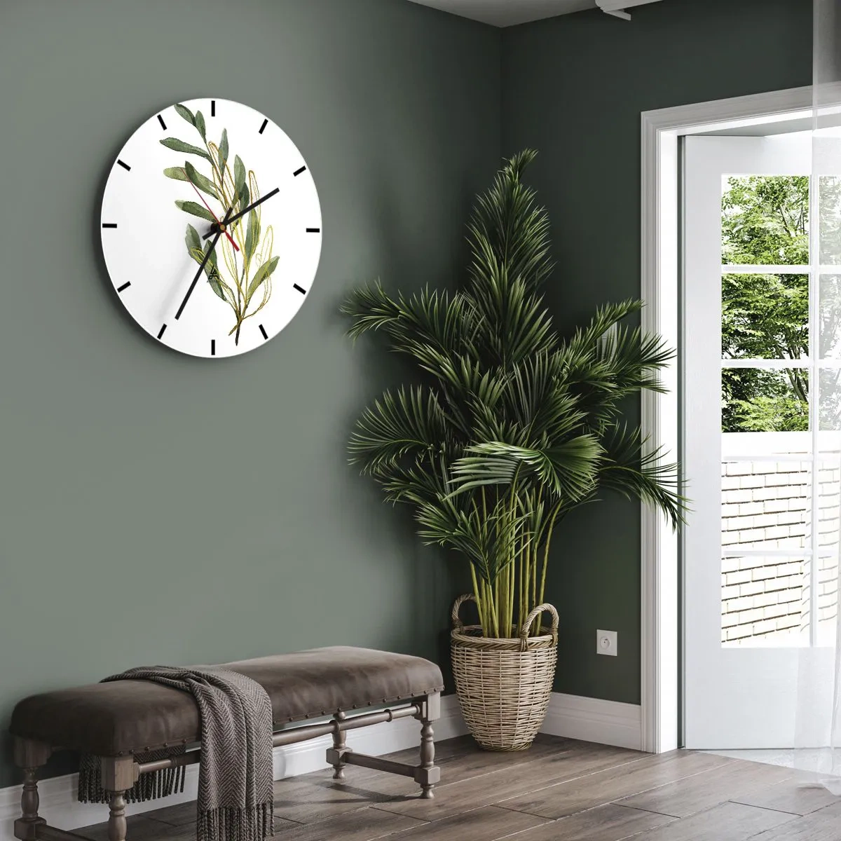 Wanduhr - Glasuhr - Alles was gut ist - 40x40 cm