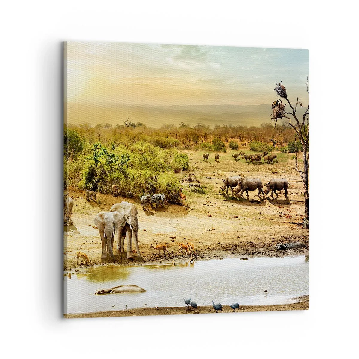 Bild auf Leinwand - Leinwandbild - Ein Fluss floss aus Eden ... - 60x60 cm