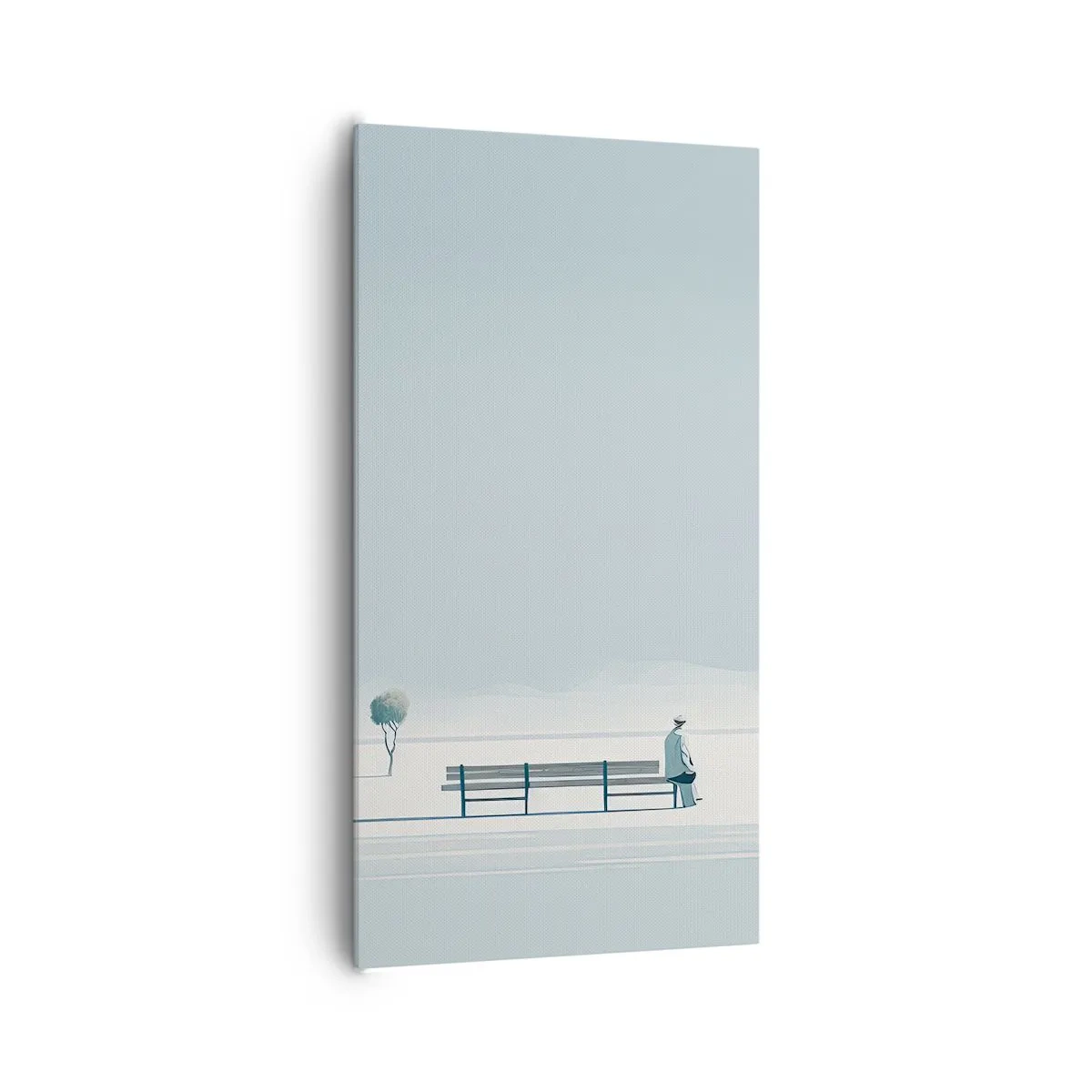 Bild auf Leinwand - Leinwandbild - Ja, ich warte. - 65x120 cm