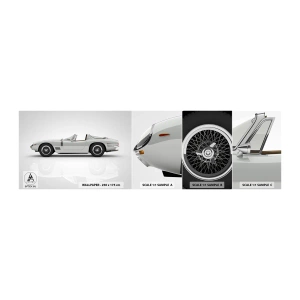 Fototapeten Muster Selbstklebend Deluxe Sticker - Spaß versprochen - Sportwagen, Cabriolet, Automobil - 100x30 cm