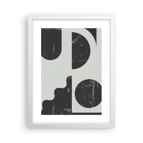 Poster in einem weißen Rahmen - Komposition oben und unten - 30x40 cm