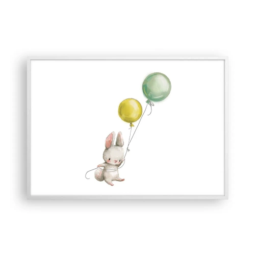 Poster in einem weißen Rahmen - Ich werde auch fliegen! - 100x70 cm