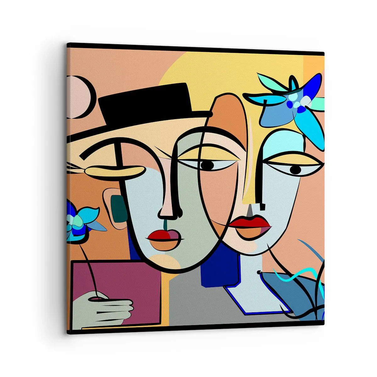 Bild auf Leinwand - Leinwandbild - Picassos randez vous - 50x50 cm