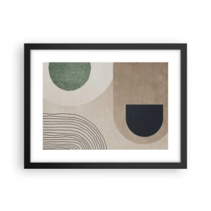 Poster in einem schwarzem Rahmen - Sanftheit des Ovals - 40x30 cm