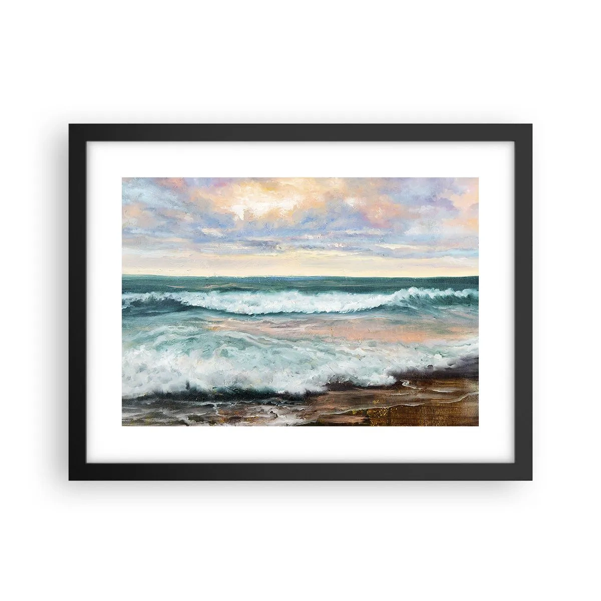 Poster in einem schwarzem Rahmen - Hier werden Sie Ihre Seele baumeln lassen - 40x30 cm