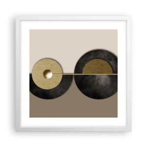 Poster in einem weißen Rahmen - Variationen rund um den Kreis - 40x40 cm
