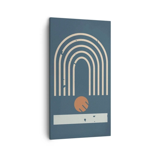 Bild auf Leinwand - Leinwandbild - Geometrie auf dem Granatapfel - 45x80 cm