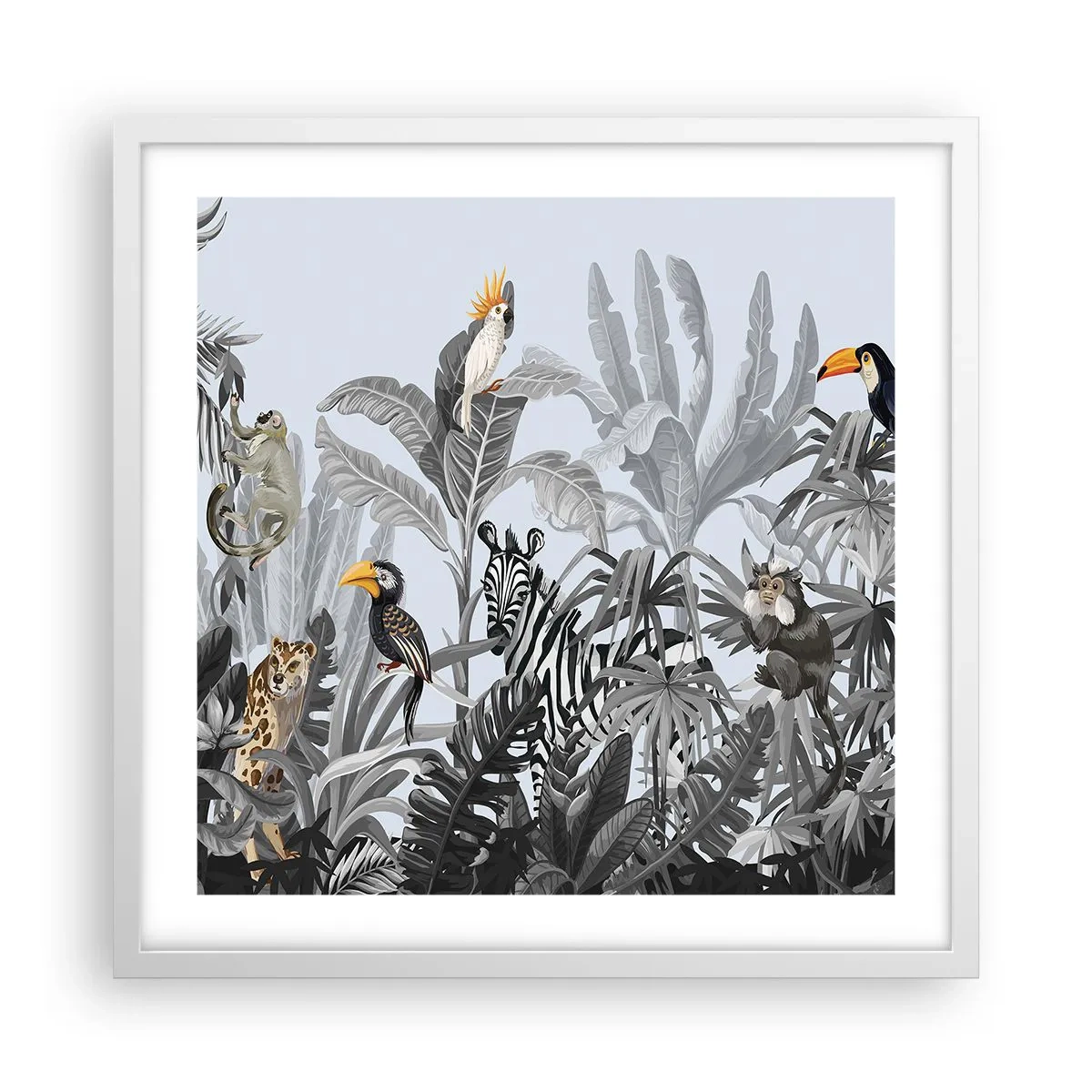 Poster in einem weißen Rahmen - Afrikanisches Märchen - 50x50 cm