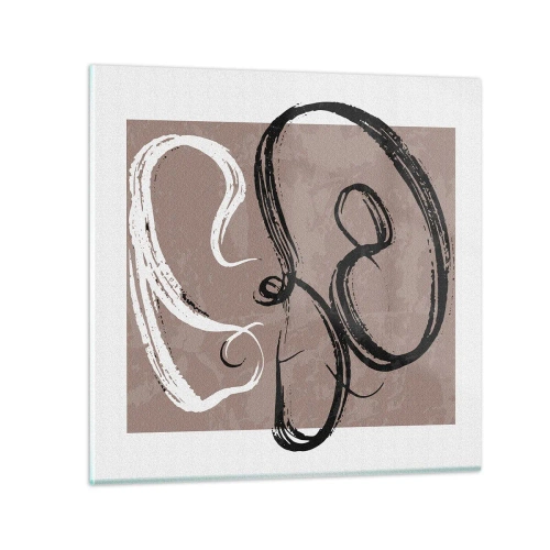 Glasbild - Bild auf glas - Komposition – die Suche nach Fülle - 50x50 cm