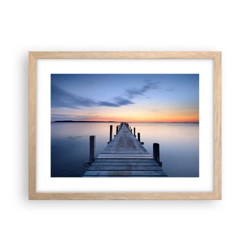 Poster in einem Rahmen aus heller Eiche - Die Ruhe einer heiteren Dämmerung - 40x30 cm