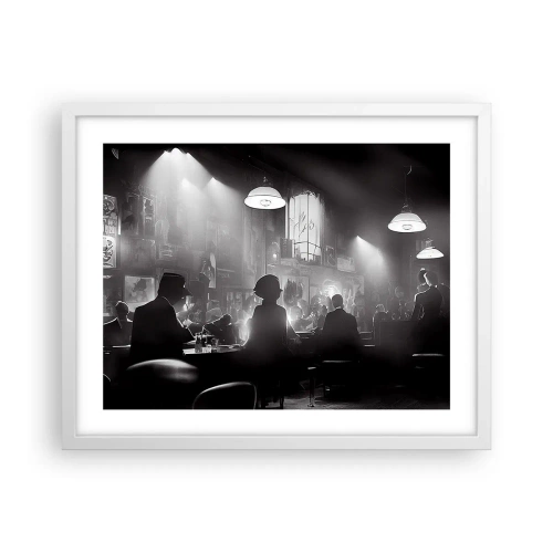 Poster in einem weißen Rahmen - In Jazz-Atmosphäre - 50x40 cm