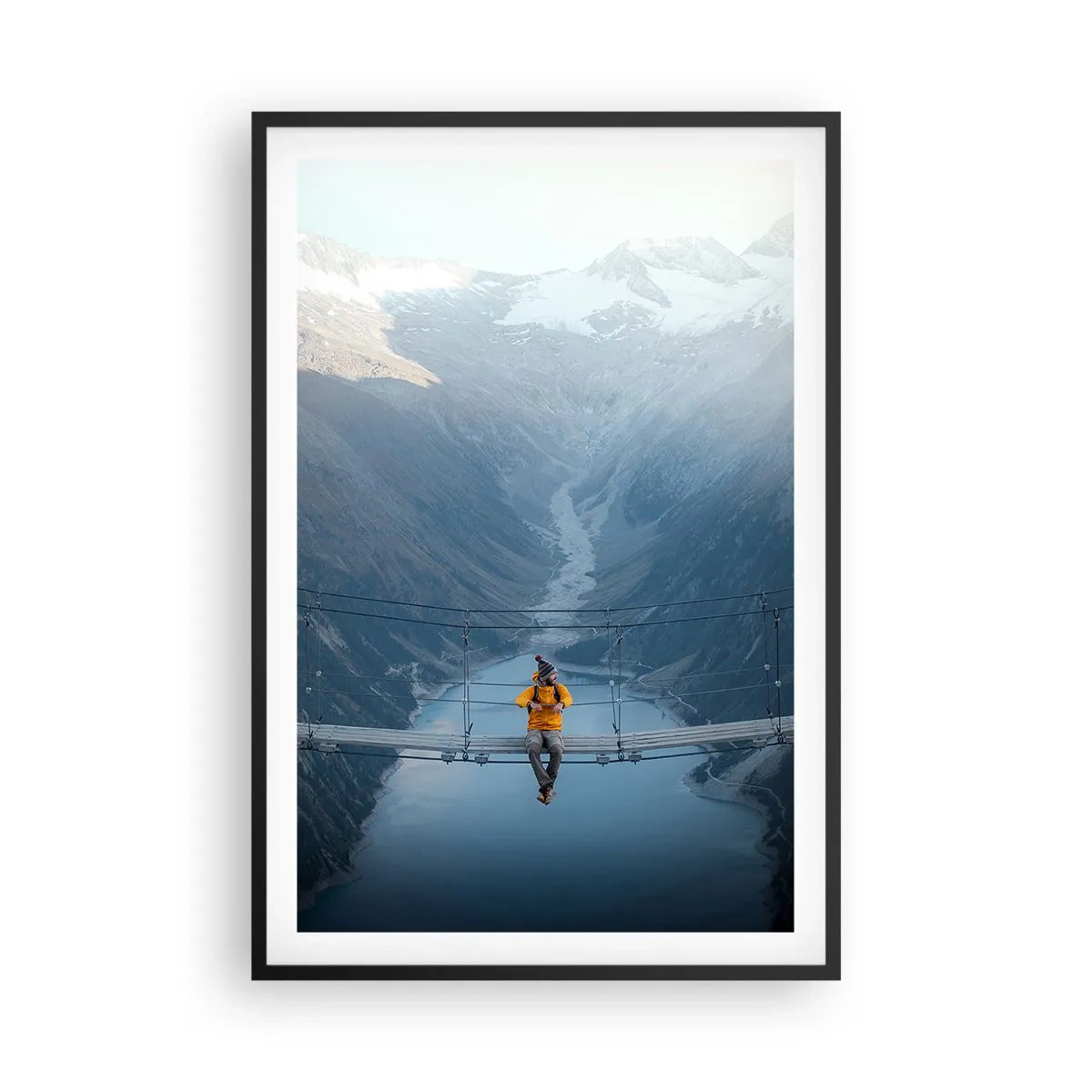 Poster in einem schwarzem Rahmen - Entzückt in der Schwebe - 61x91 cm