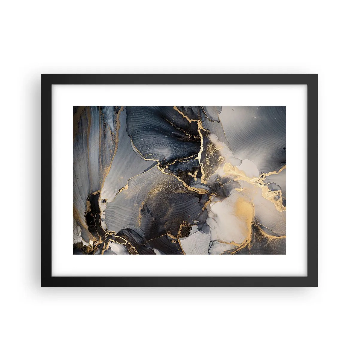 Poster in einem schwarzem Rahmen - Leben aus Stein - 40x30 cm