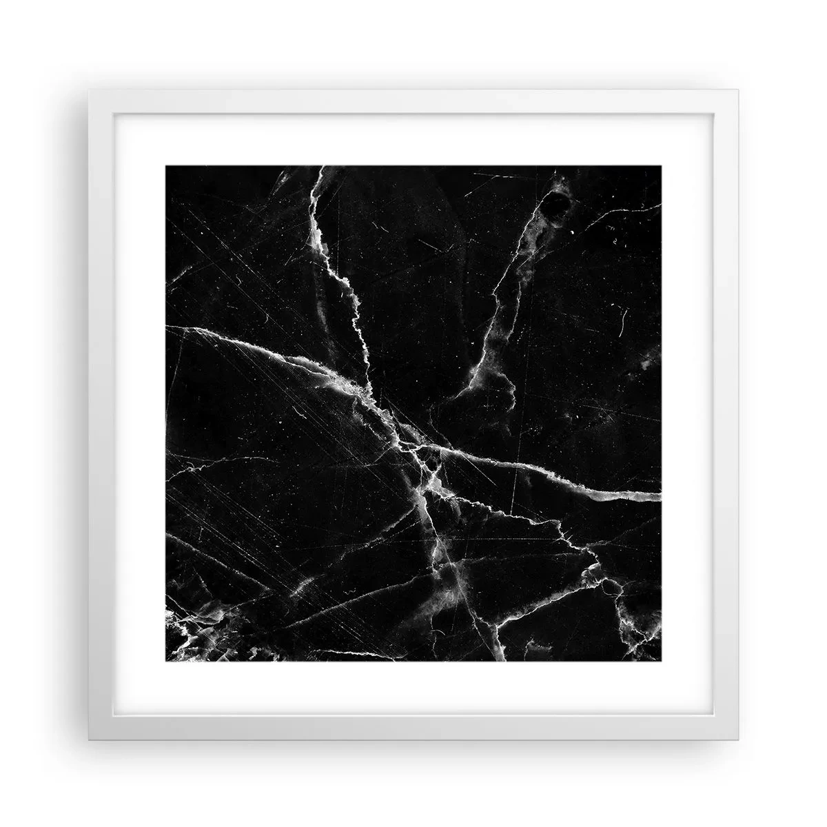 Poster in einem weißen Rahmen - Geheimleben des Steins - 40x40 cm