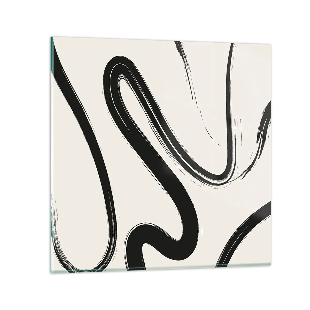 Glasbild - Bild auf glas - Schwarz-Weiß-Laune - 30x30 cm