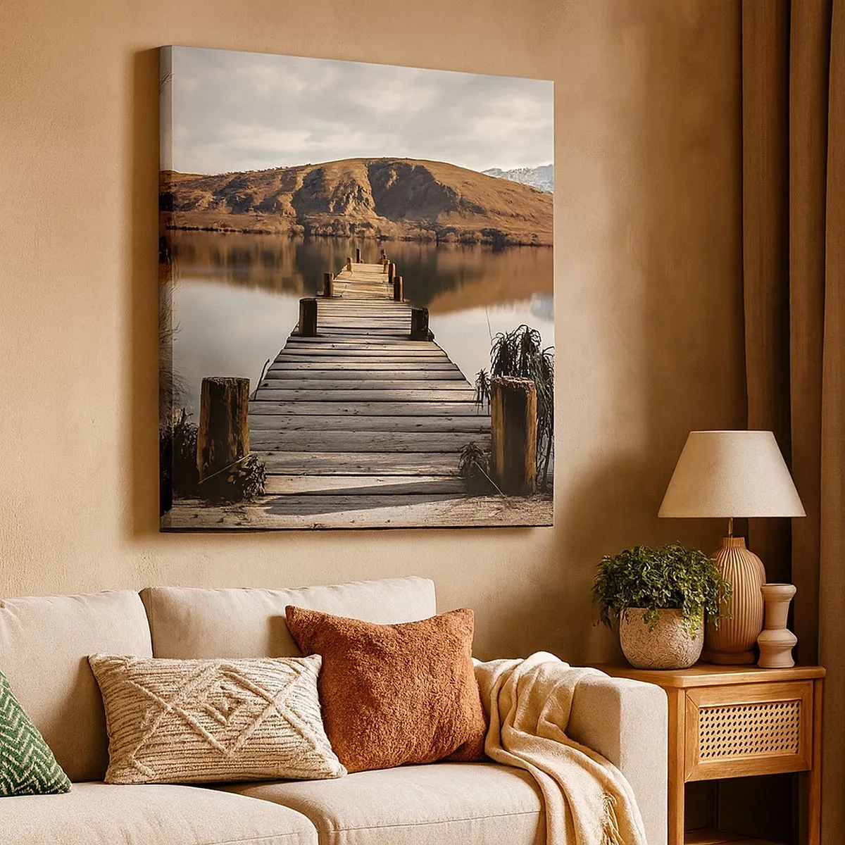 Bild auf Leinwand - Leinwandbild - Landschaft in Stille - 30x30 cm