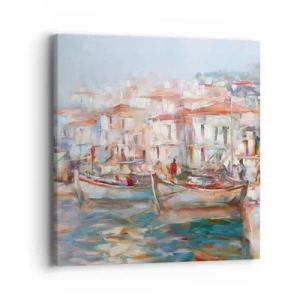 Bild auf Leinwand - Leinwandbild - Pastell-Sommerferien - 40x40 cm