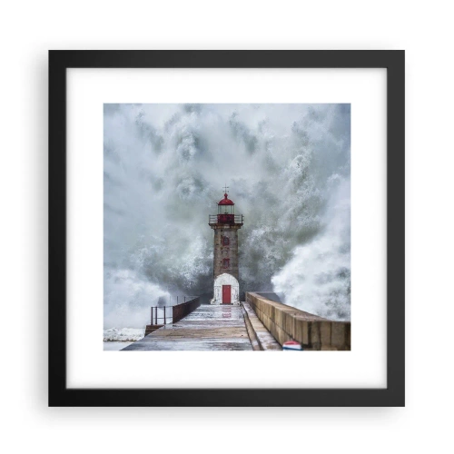 Poster in einem schwarzem Rahmen - Das Rauschen des Wassers, der Lärm wird wehen - 30x30 cm