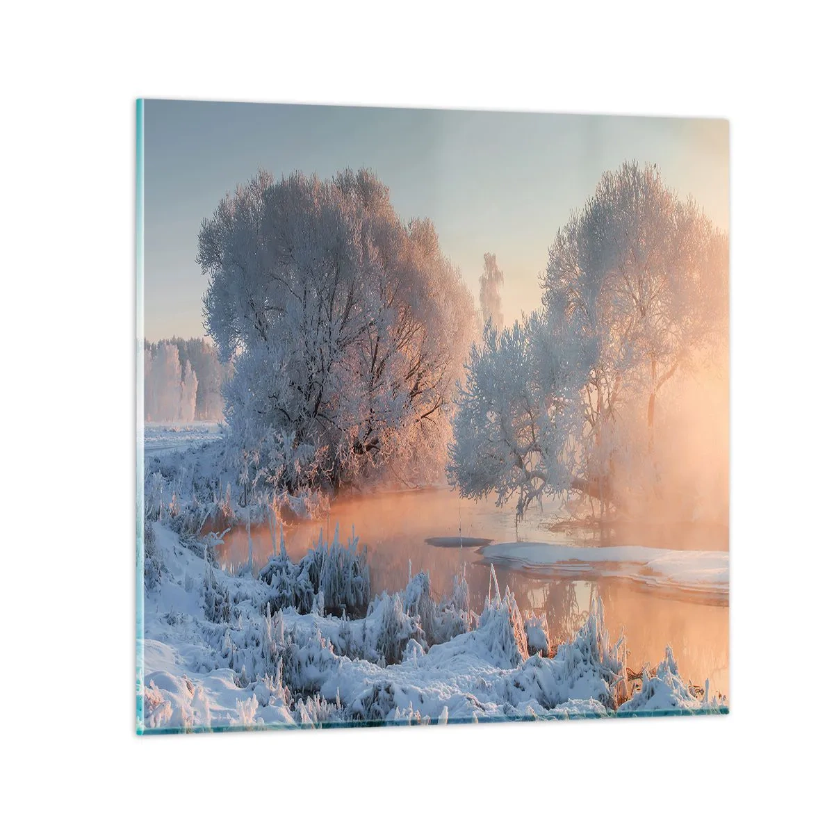 Glasbild - Bild auf glas - Alles im Kristall glänzt in der Sonne - 60x60 cm