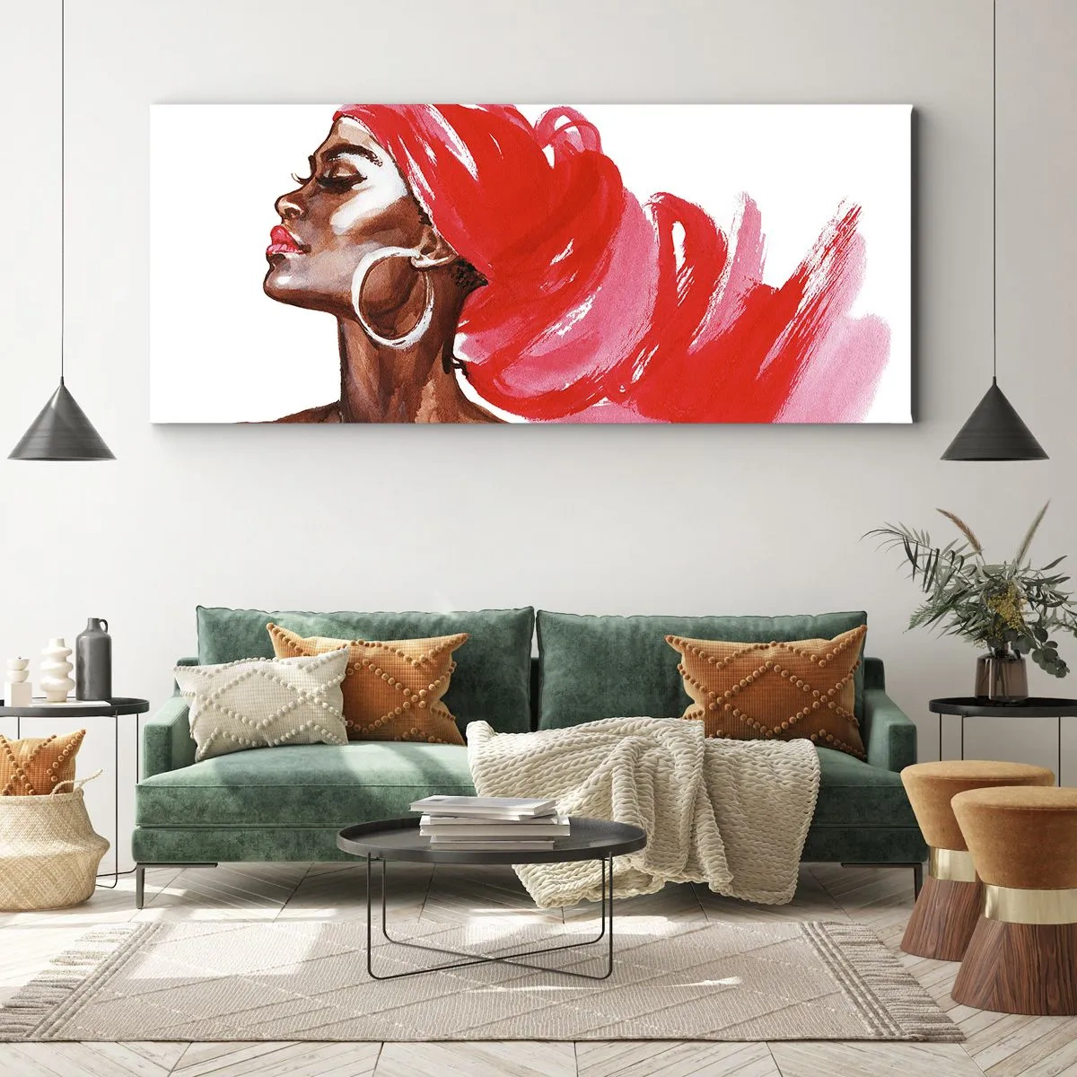 Bild auf Leinwand - Leinwandbild - Es weht ein Wind, der die Nase eines Mannes öffnet - 100x40 cm